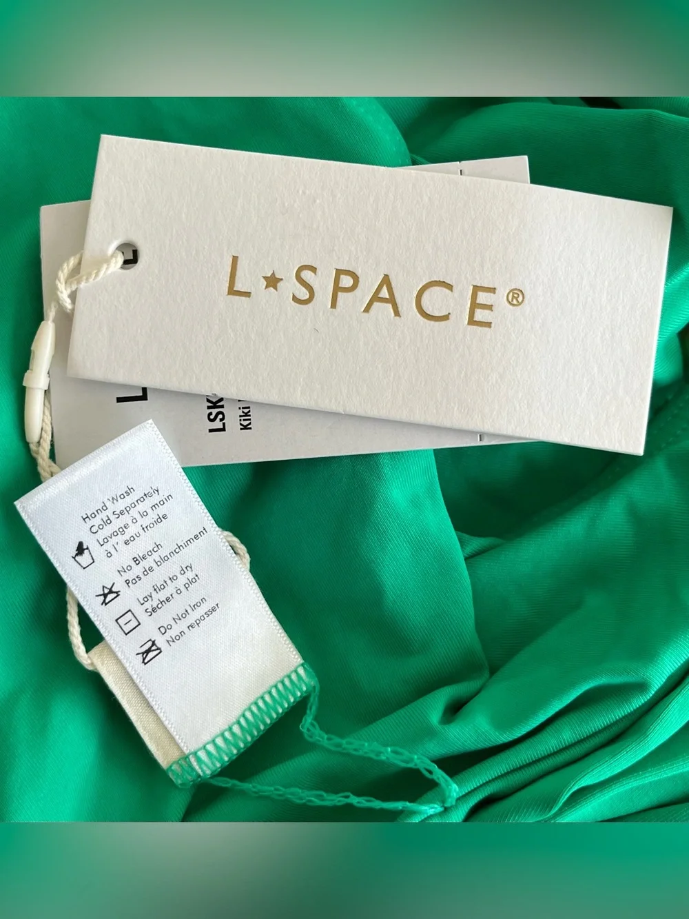 L*Space Bikini Set Stella Top & Kiki Tanga Bikini Bottom Large/XL Jade Green